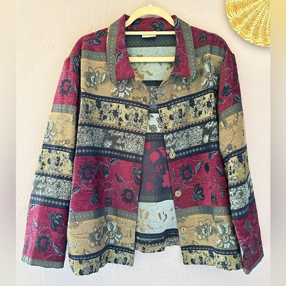 Vintage KORET Tapestry Floral Jacket Gilmore Girls Fall - Picture 1 of 5